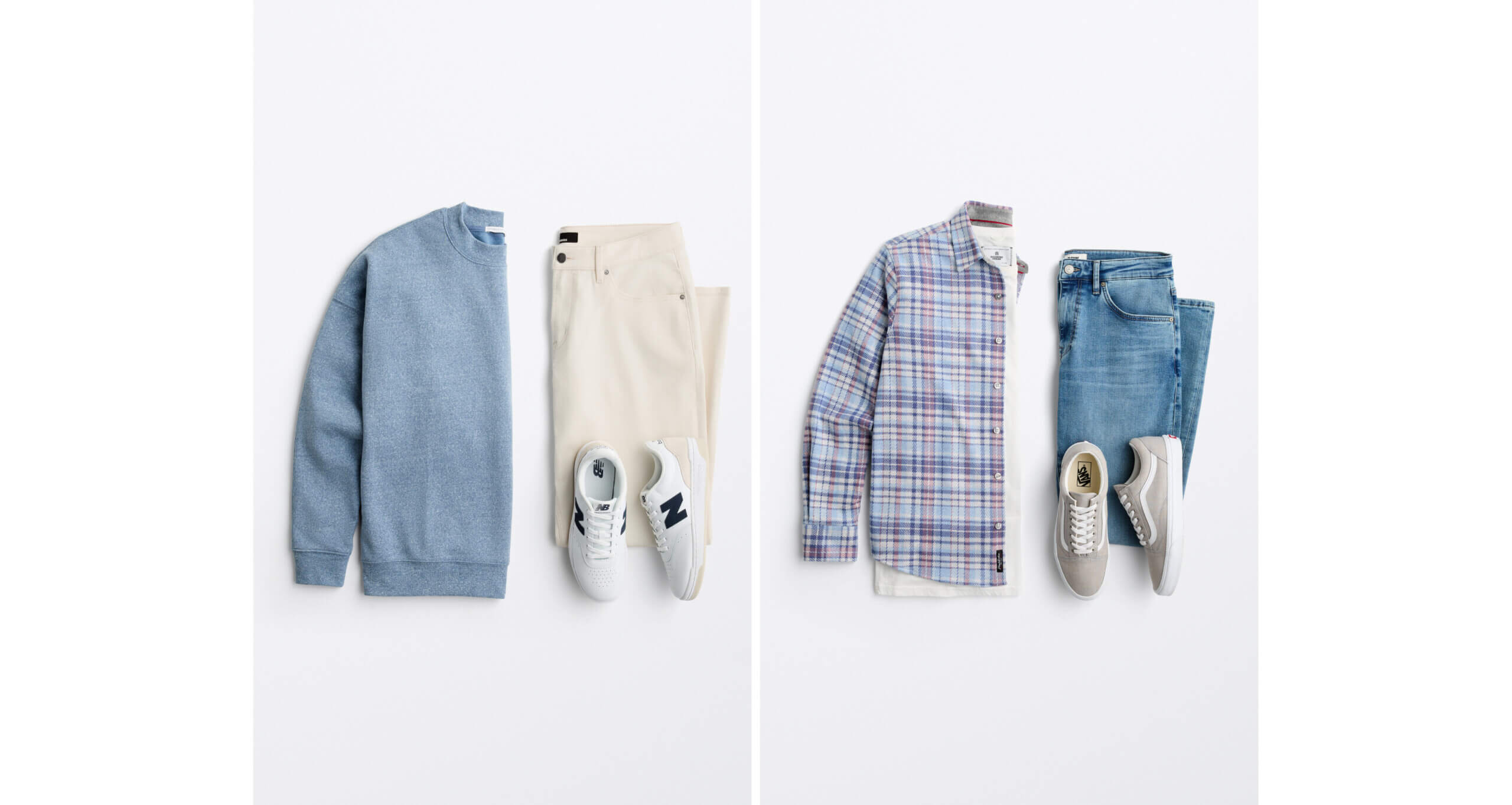 outfits with light colored denim for men