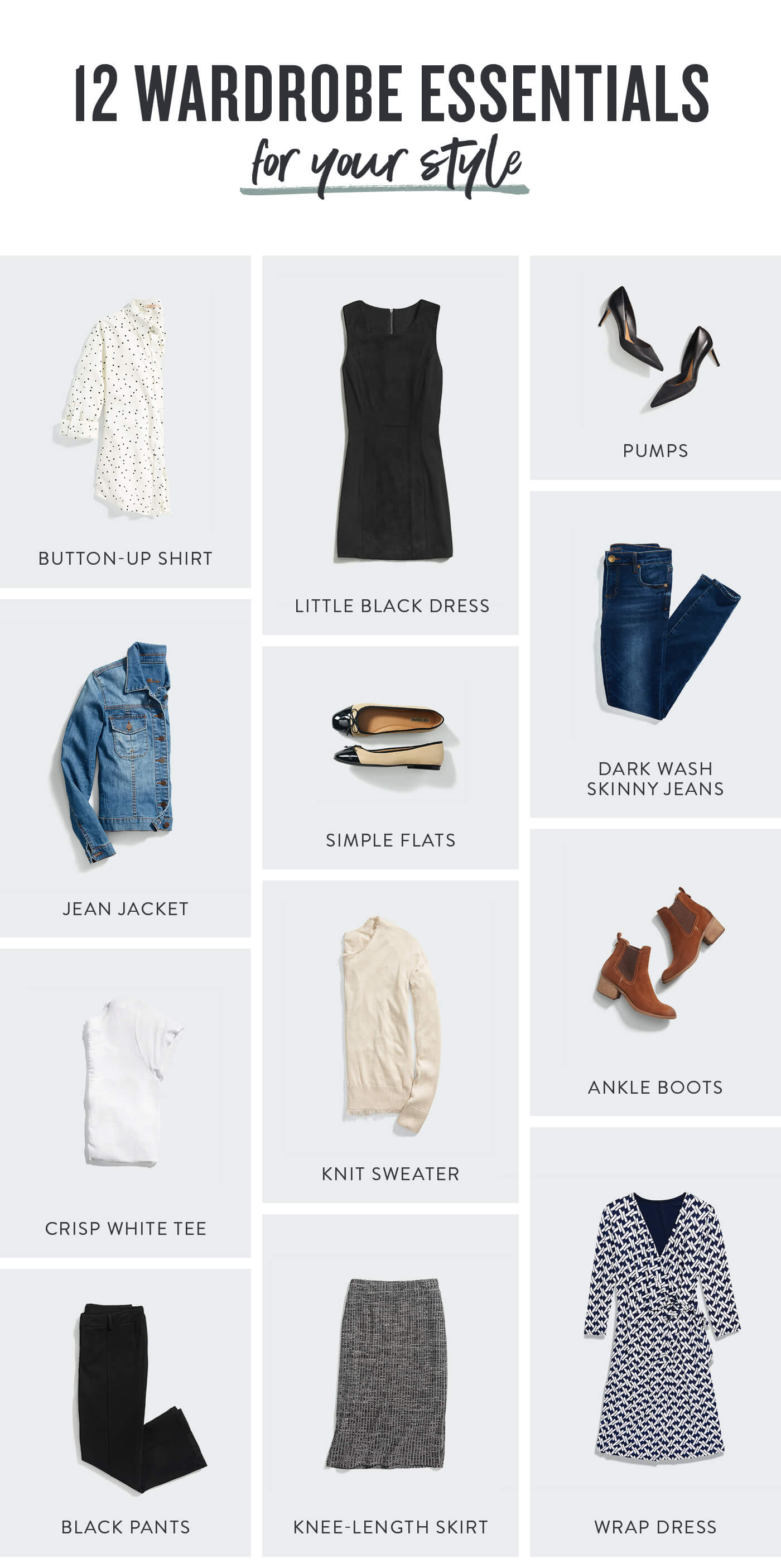 12 Wardrobe Essentials for Your Lifestyle